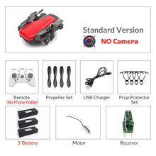 Load image into Gallery viewer, Foldable Mini Drone With RC Quadrocopter With Camera HD Quad-Counter With High Hold RC Helicopter VS E61 HS210 LF606 S9HW E016H