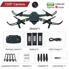 Load image into Gallery viewer, WIFI FPV Drone 4K With Camera Wide Angle HD 1080P Camera Hight Hold Mode Foldable Arm RC Quadcopter Drone Pro RTF Dron For Gift