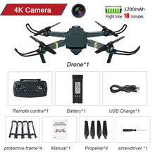Load image into Gallery viewer, WIFI FPV Drone 4K With Camera Wide Angle HD 1080P Camera Hight Hold Mode Foldable Arm RC Quadcopter Drone Pro RTF Dron For Gift