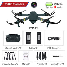 Load image into Gallery viewer, WIFI FPV Drone 4K With Camera Wide Angle HD 1080P Camera Hight Hold Mode Foldable Arm RC Quadcopter Drone Pro RTF Dron For Gift
