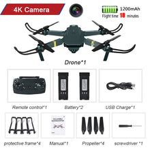Load image into Gallery viewer, WIFI FPV Drone 4K With Camera Wide Angle HD 1080P Camera Hight Hold Mode Foldable Arm RC Quadcopter Drone Pro RTF Dron For Gift