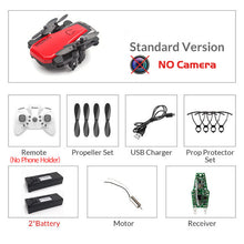 Load image into Gallery viewer, Foldable Mini Drone With RC Quadrocopter With Camera HD Quad-Counter With High Hold RC Helicopter VS E61 HS210 LF606 S9HW E016H
