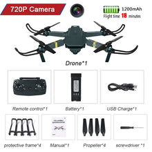 Load image into Gallery viewer, WIFI FPV Drone 4K With Camera Wide Angle HD 1080P Camera Hight Hold Mode Foldable Arm RC Quadcopter Drone Pro RTF Dron For Gift
