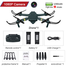 Load image into Gallery viewer, WIFI FPV Drone 4K With Camera Wide Angle HD 1080P Camera Hight Hold Mode Foldable Arm RC Quadcopter Drone Pro RTF Dron For Gift
